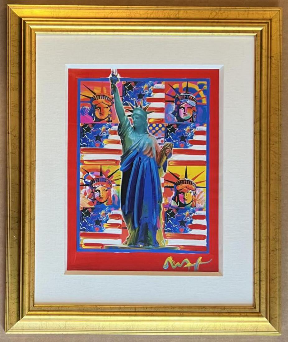 Peter Max, "God Bless America", Signed Mixed Media (1 of 4)
