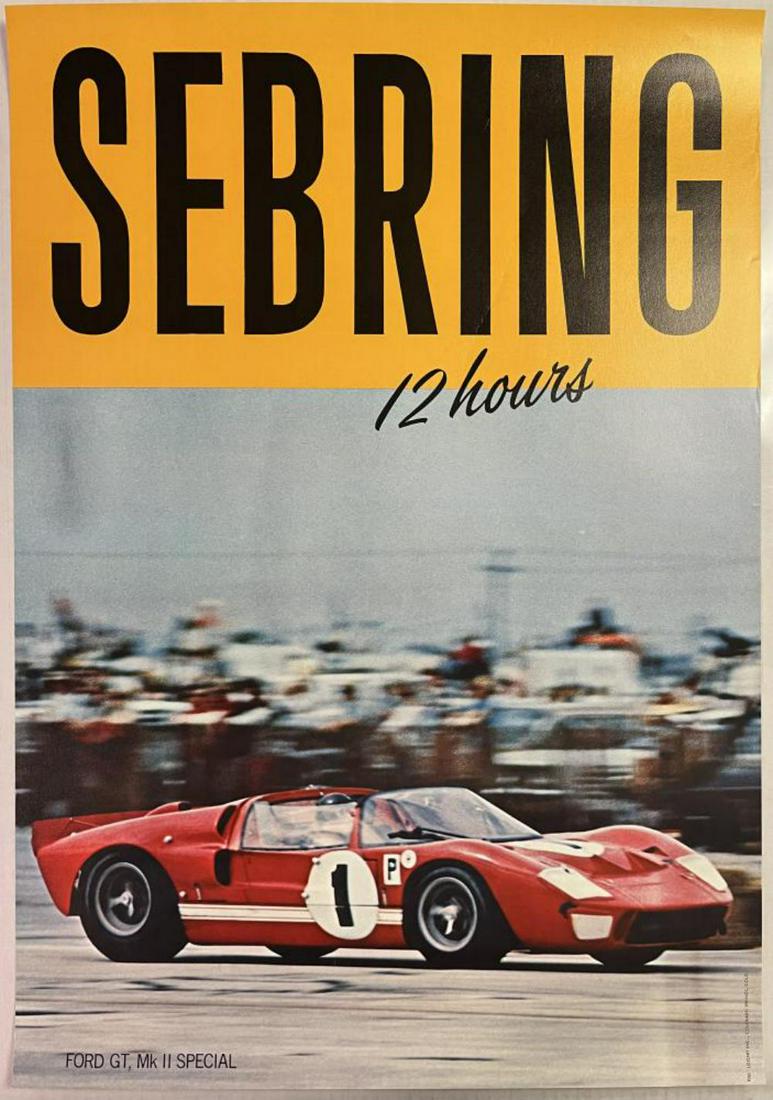 1966 Sebring 12 Hours poster Ford GT MK II (1 of 2)