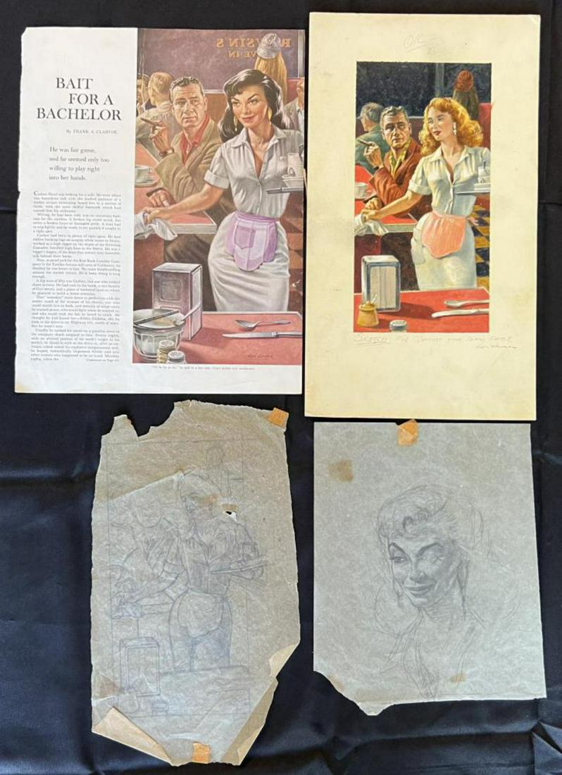 Ken Davies Orig Saturday Evening Post Sketch (1 of 4)