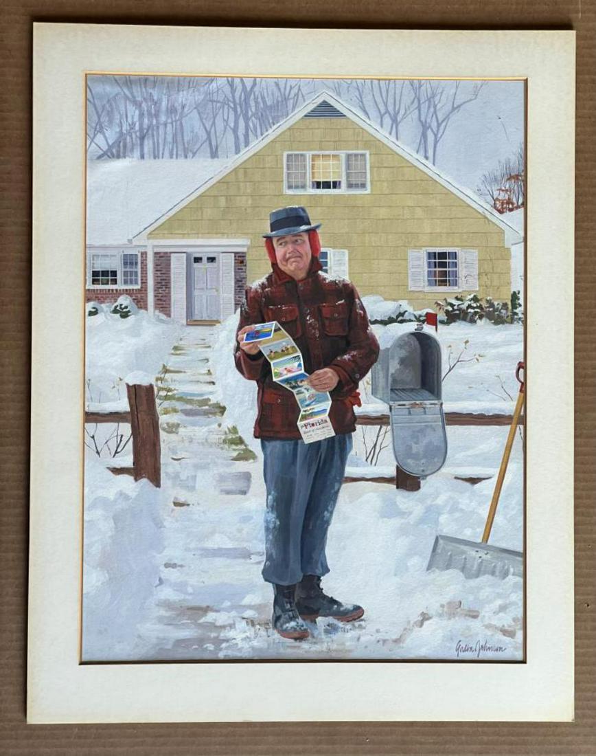 Gordon Johnson. Gouache on Paper (1 of 3)