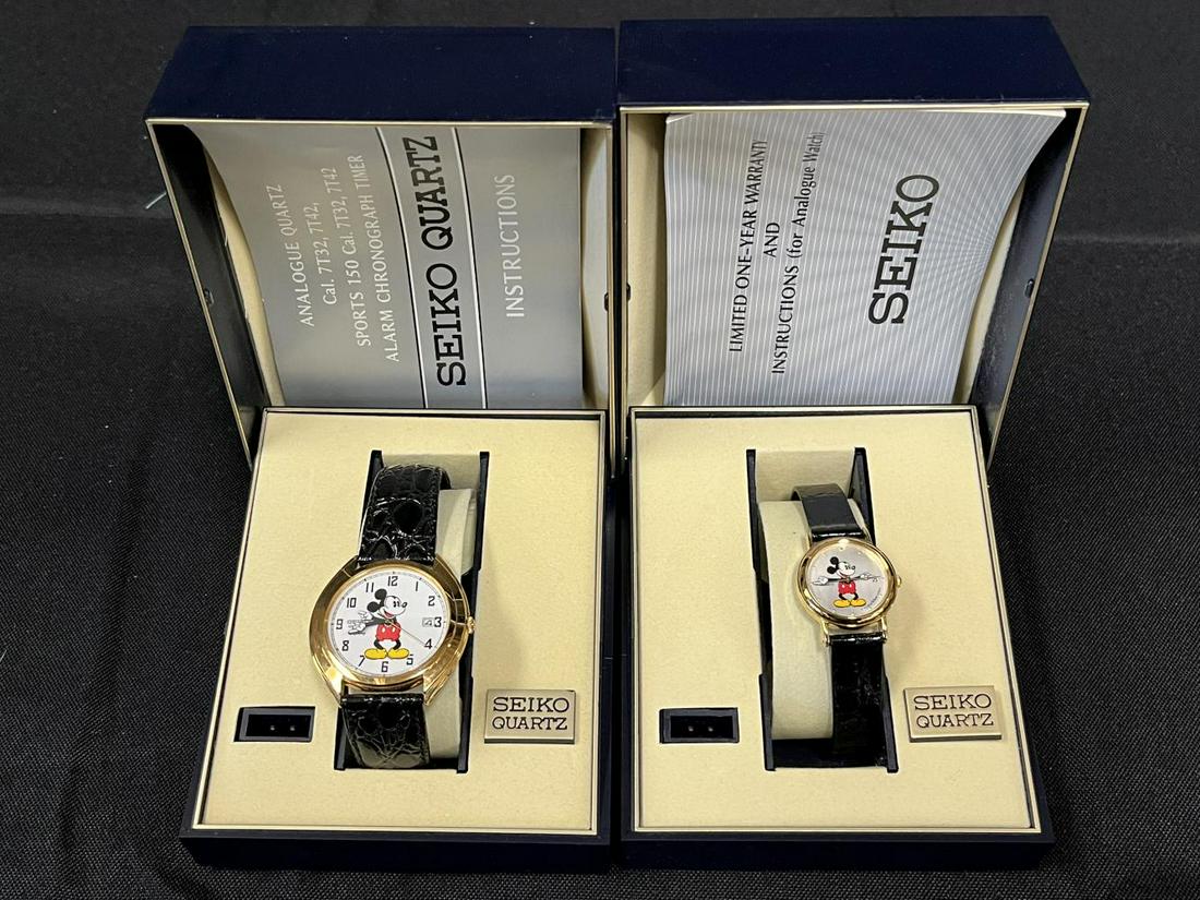 Mickey Mouse Seiko Watches, Lot of 2 (1 of 5)