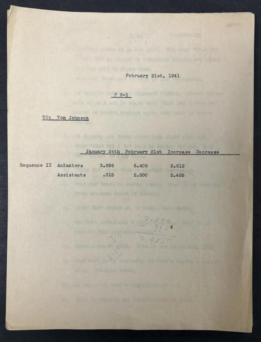 Original Production Paperwork, Fleischer Studios (1 of 5)