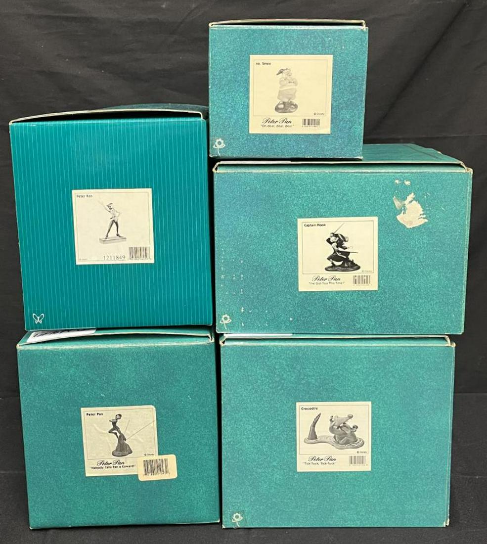 WDCC Disney Classics, Peter Pan 5 Boxed Pieces: All in original boxes and all include COA's. Includes: Crocodile - Tick Tock, Tick Tock, Captain Hook - I've Got You This Time, Peter Pan - Nobody Calls Pan a Coward, Peter Pan - Off to Never Land, an