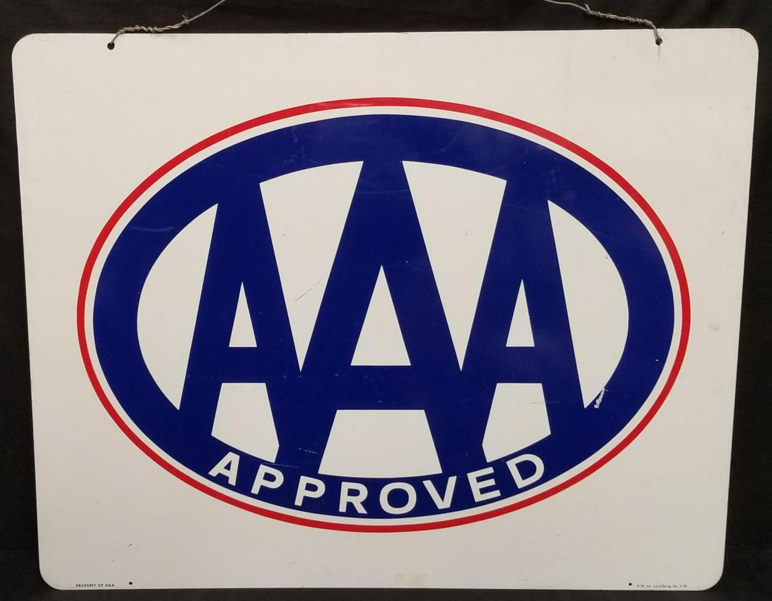 AAA Approved Double Sided Porcelain Sign (1 of 4)