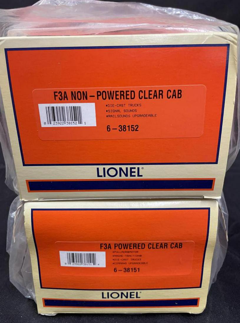Modern Lionel 38151 & 2 SF F3 Clear Shell Diesels (1 of 2)