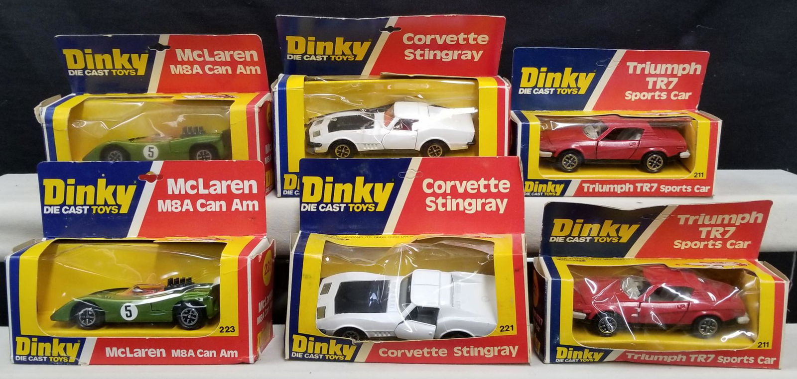 Lot of Six Dinky Cars. Old Store Stock (1 of 8)