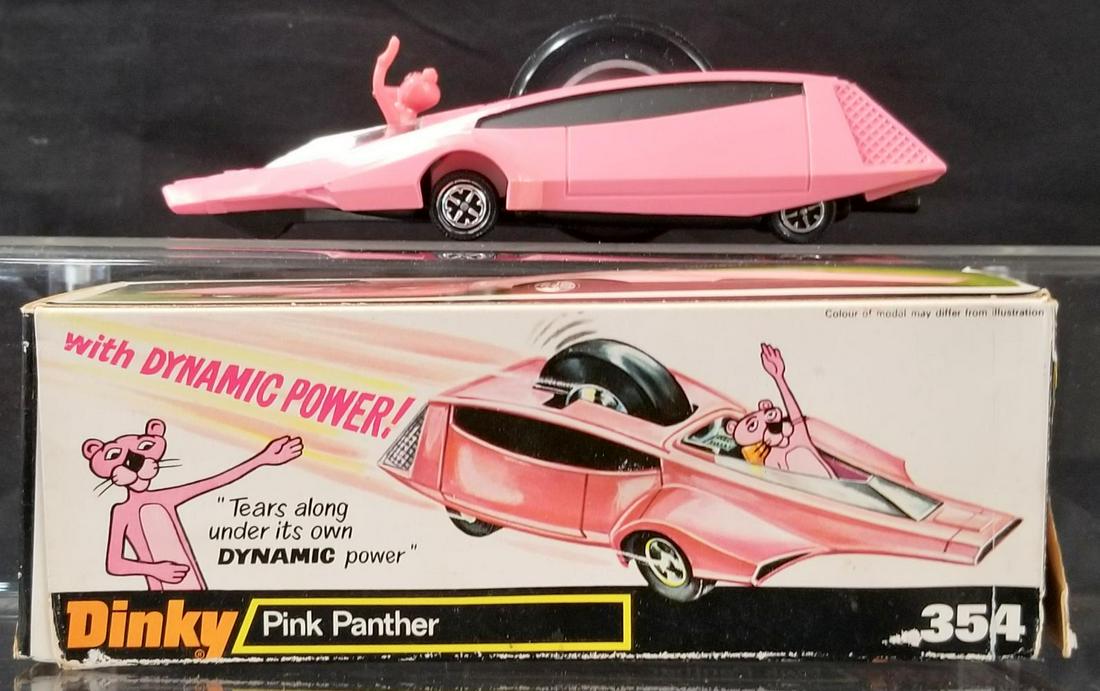 Dinky #354 Pink Panther Car Boxed.: Old Store Stock.