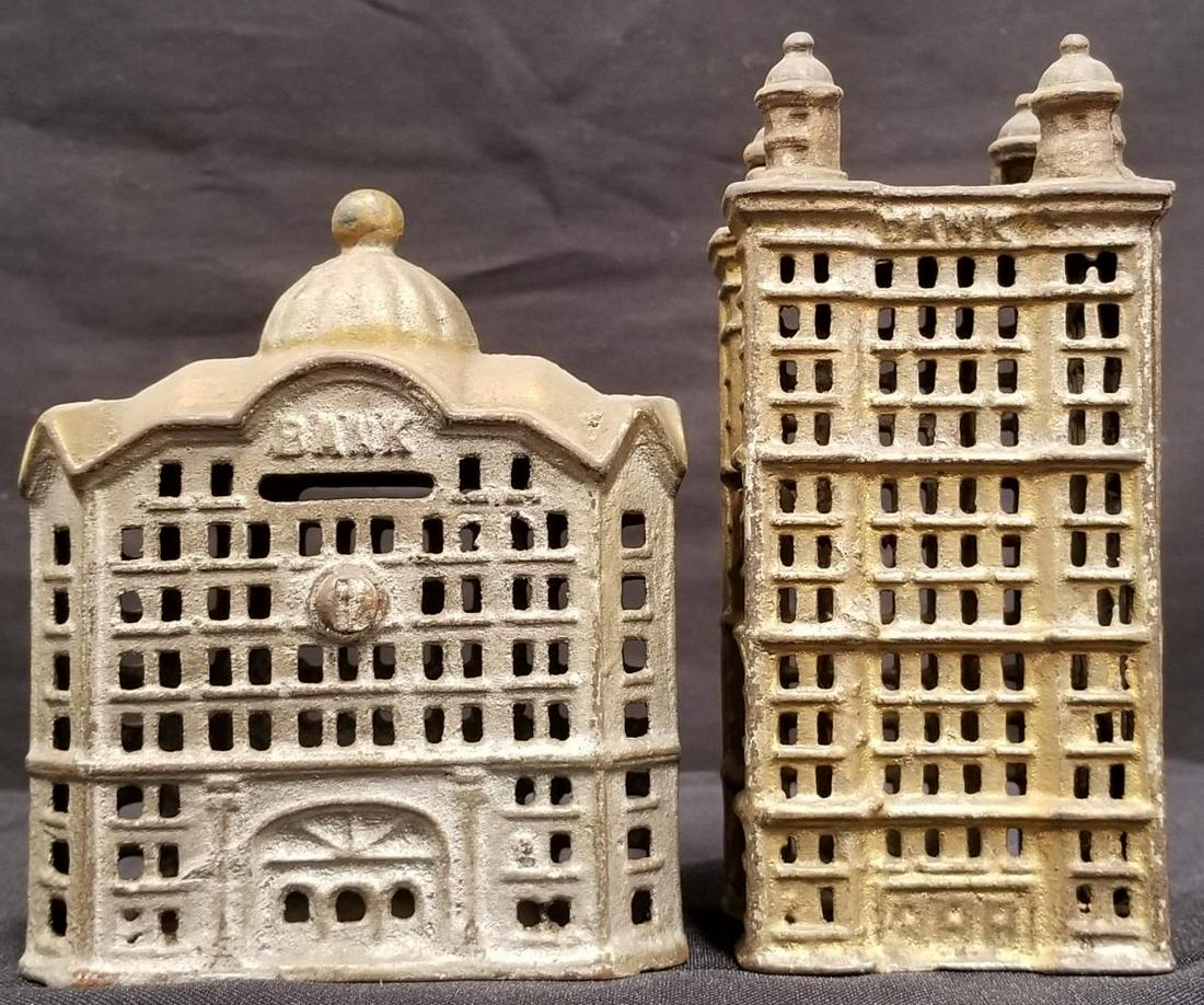 Lot of Two Building Still Banks (1 of 6)