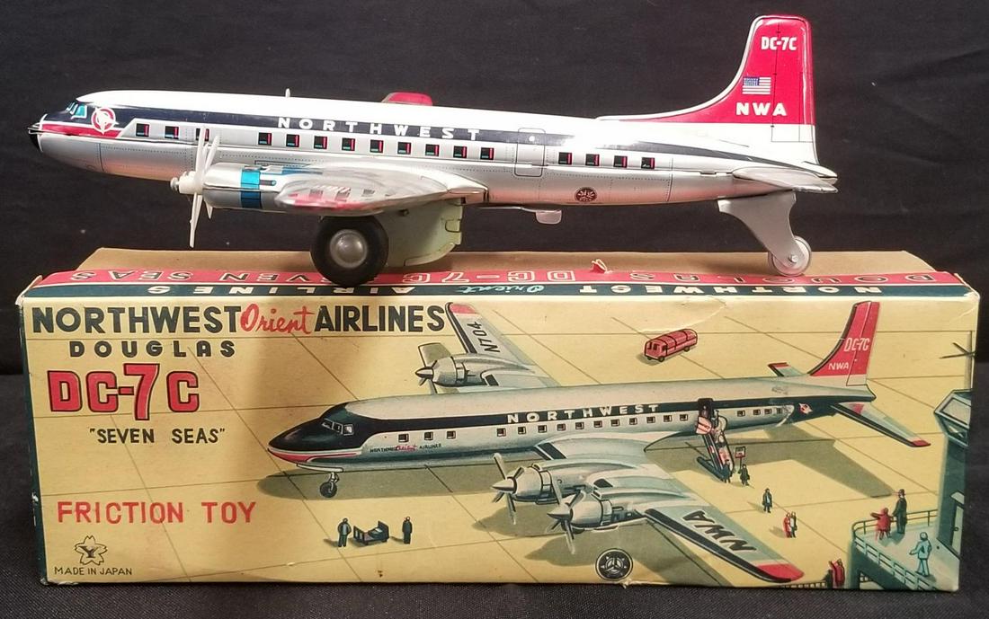 Japanese Yonezawa DC-7C Friction Plane Boxed (1 of 7)