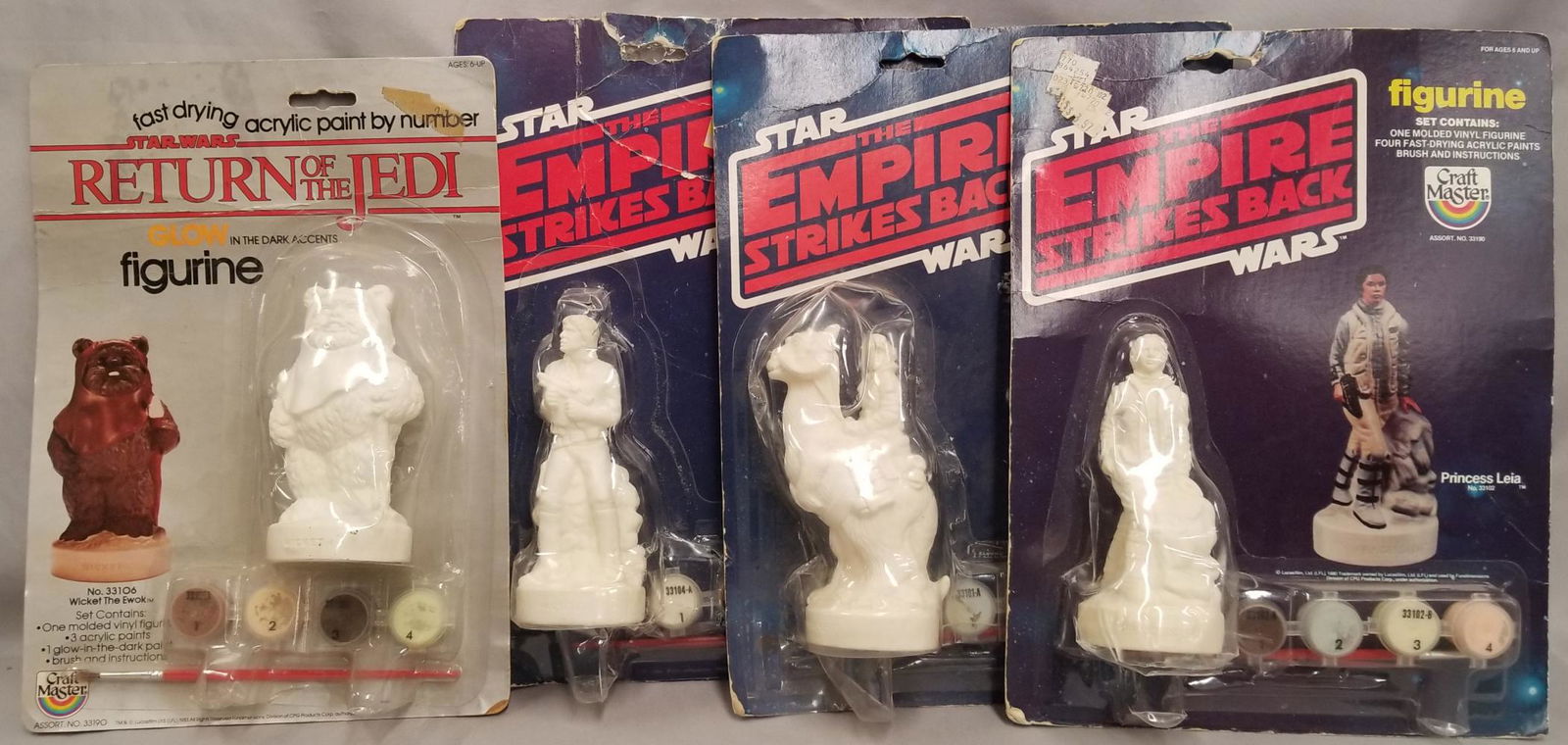 (4) Star Wars Vinyl Figurine Paint Sets (1 of 8)