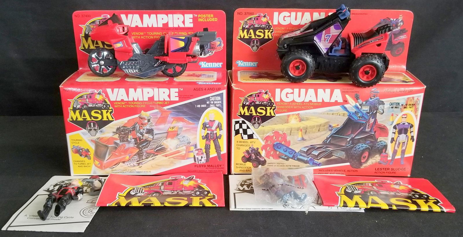 1986 MASK Iguana & Vampire Complete in Opened Box (1 of 18)