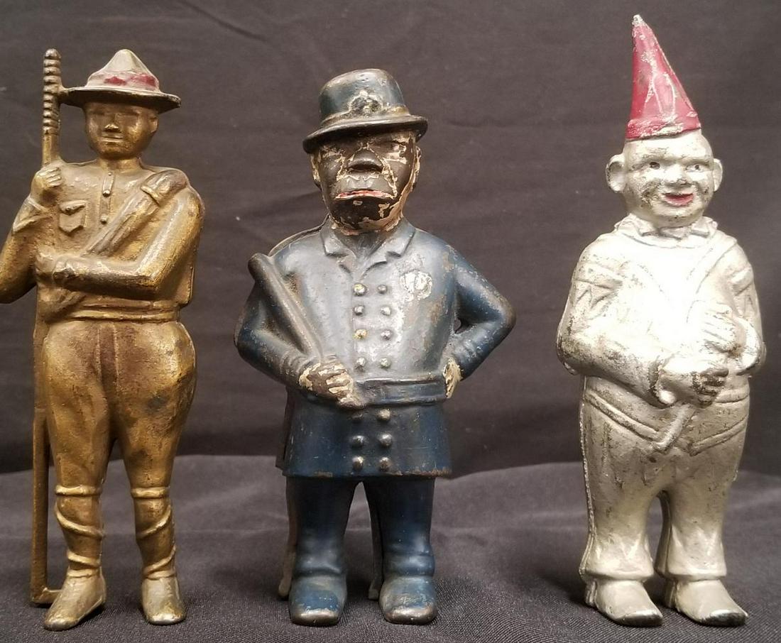 (3) Cast Iron Figure Still Banks (1 of 2)