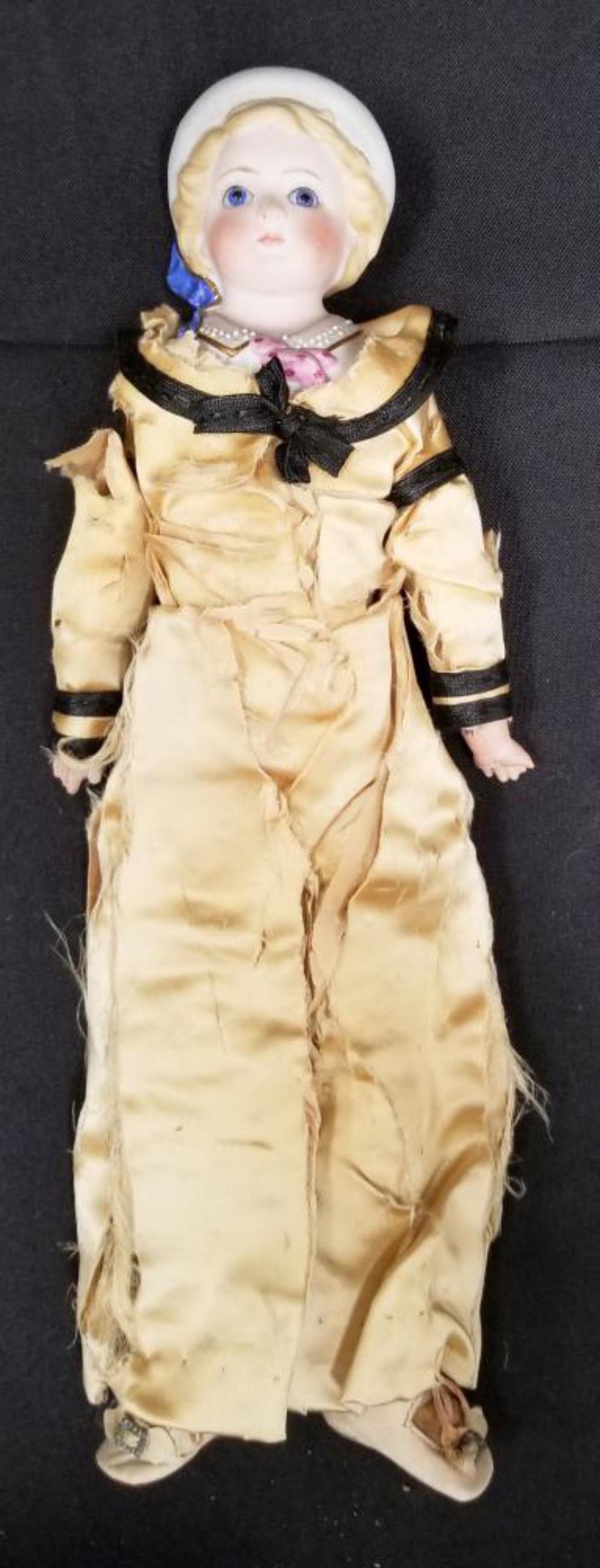 19th Century Porcelain Shoulder Head Doll (1 of 4)