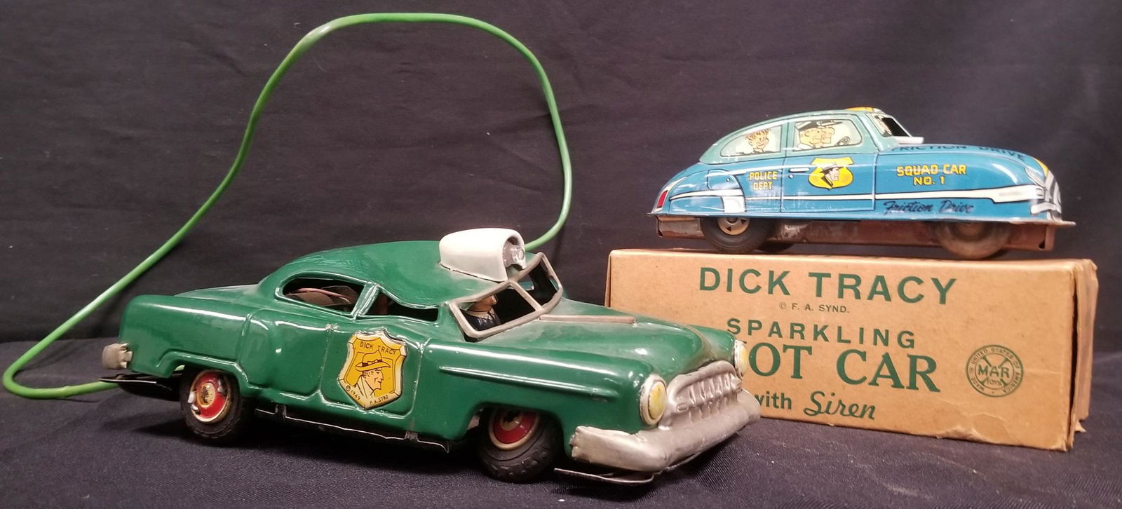 (2) Dick Tracy Vehicles, Riot Car & R/C Police Car (1 of 7)