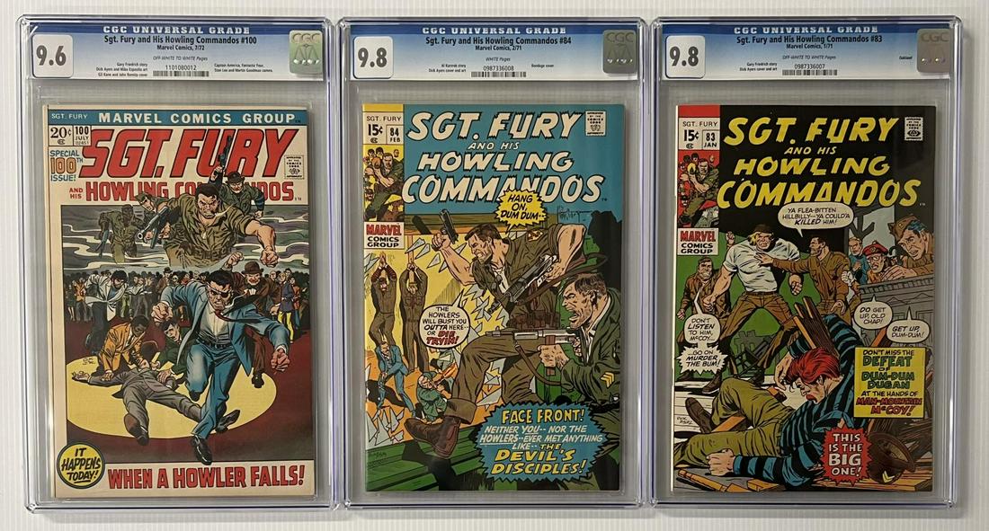 Marvel Sgt. Fury Comic Lot of 3 CGC - High Grade (1 of 3)
