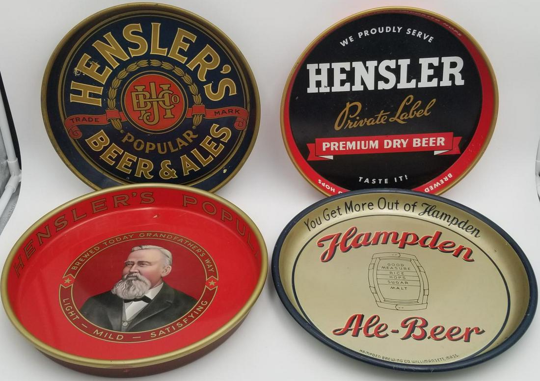 (4) Advertising Beer Trays (1 of 5)