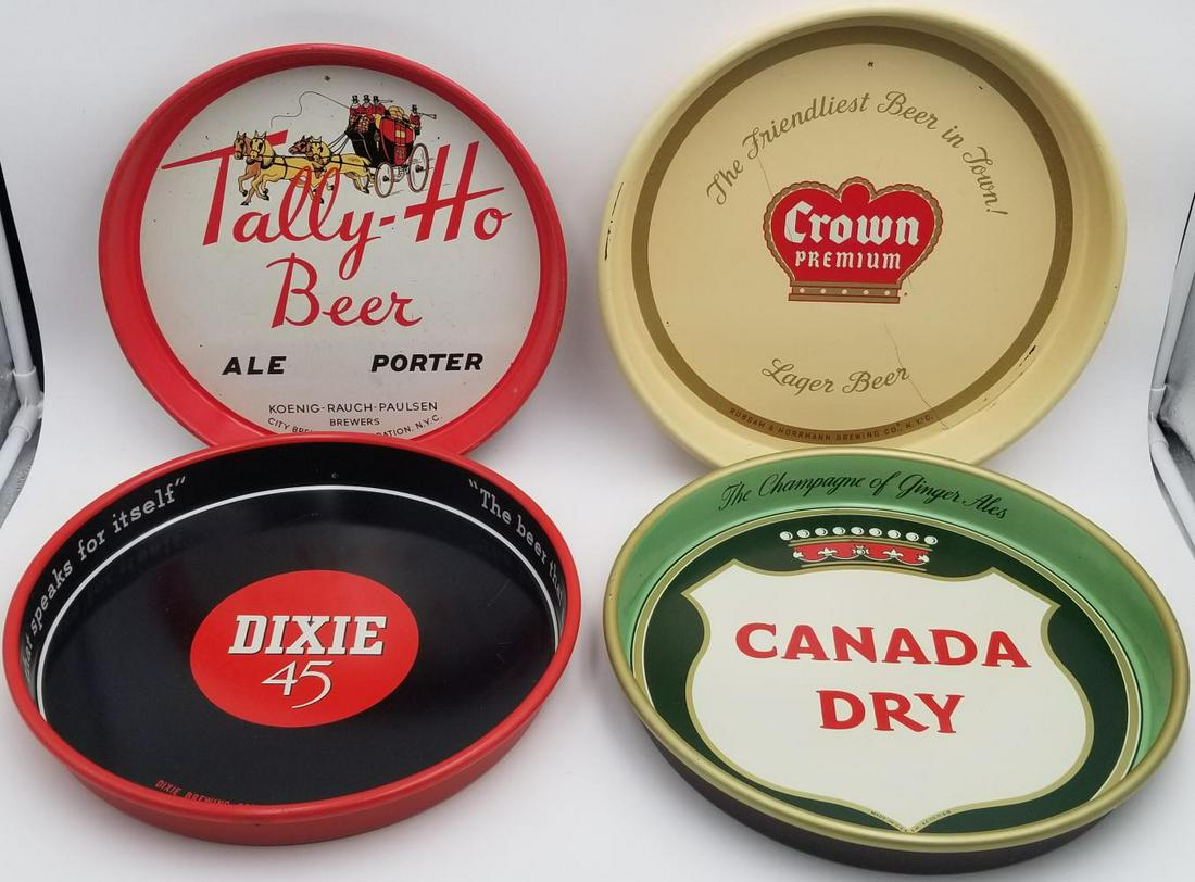 (4) Advertising Beer Trays (1 of 5)