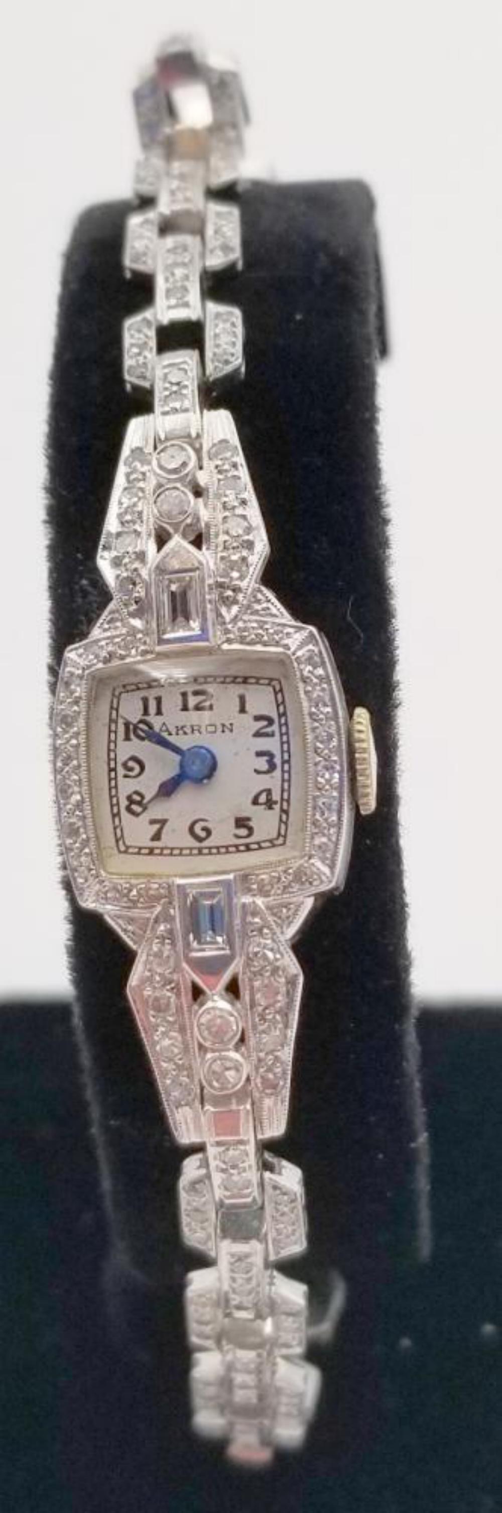 Platinum and Diamond Wrist Watch (1 of 2)