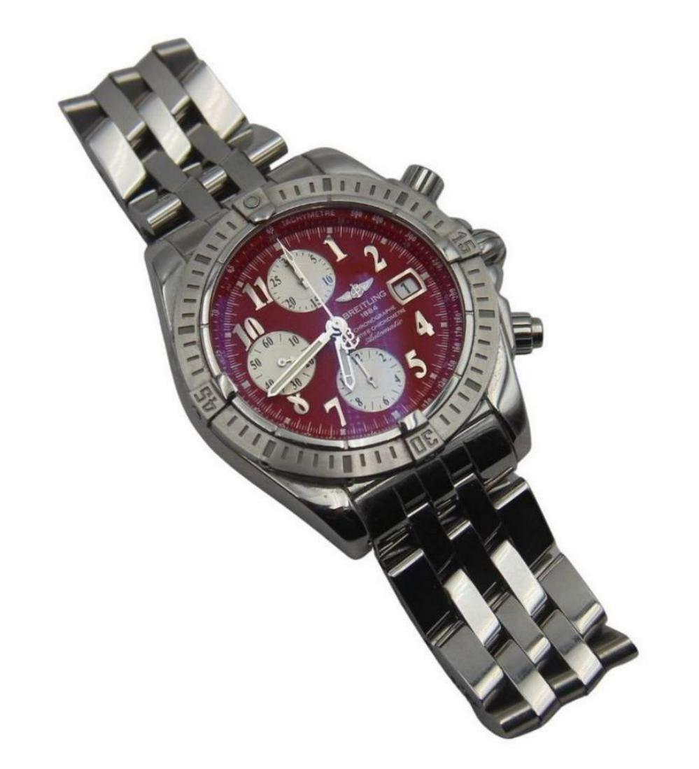 Breitling Chronomat Evolution Red Dial Watch (1 of 6)