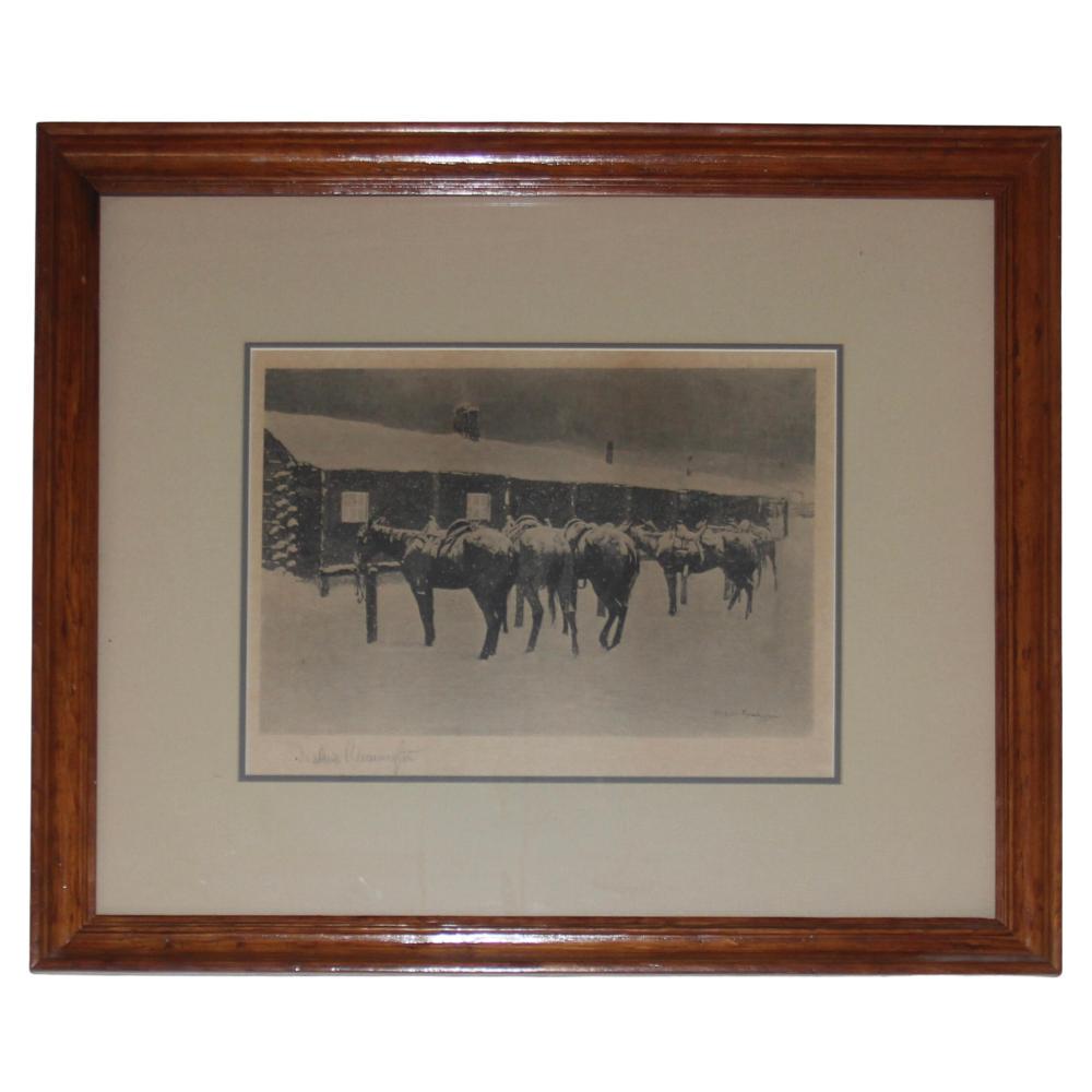 Frederic Remington Signed Lithograph (1 of 2)