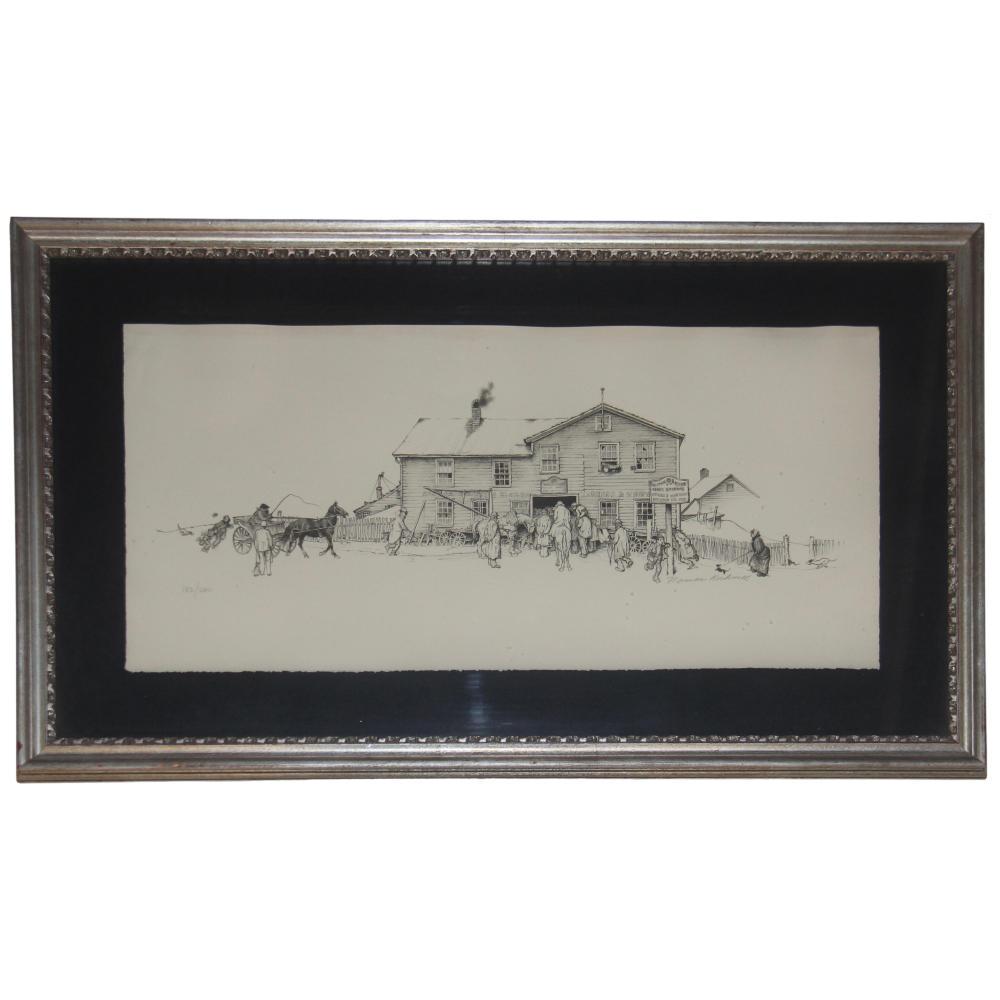 1971 Norman Rockwell, Blacksmith Shop Lithograph (1 of 4)