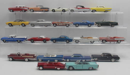 (21) Modern Diecast Cars: 21 modern diecast cars including Road Signature, Solido, Road Champs, Vitesse, Franklin Mint, Collector's Classic, ERTL, and others.