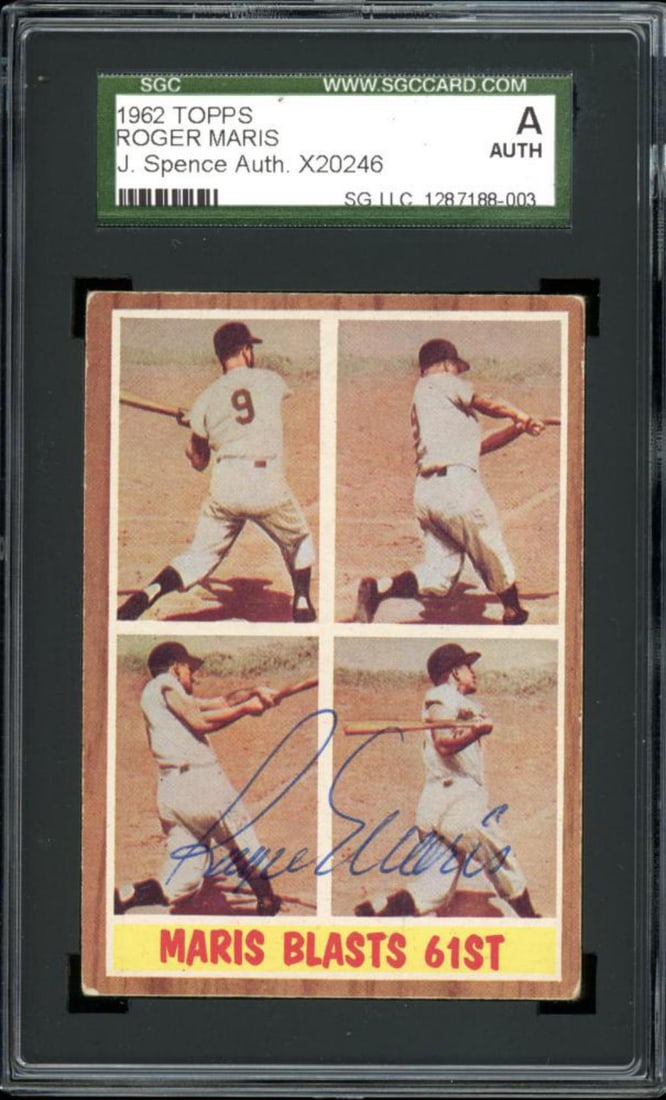1962 Topps #313 Roger Maris Signed (1 of 2)
