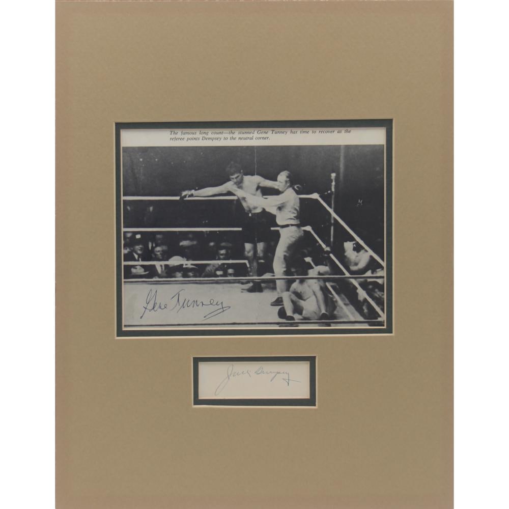 Gene Tunney & Jack Dempsey Autographs - JSA (1 of 2)
