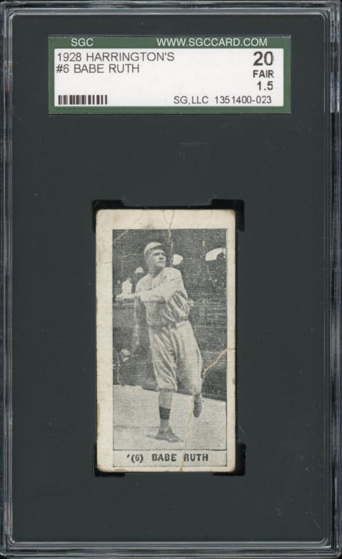 1927 E210 York Caramels #6 Babe Ruth SGC 2.5 (1 of 2)