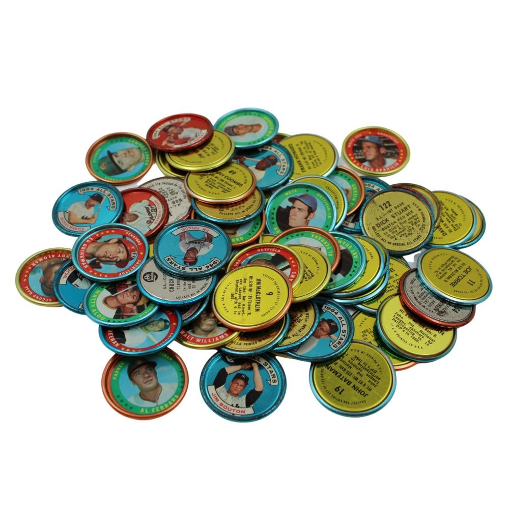 Vintage Topps Baseball Coins, Lot of 59 (1 of 2)