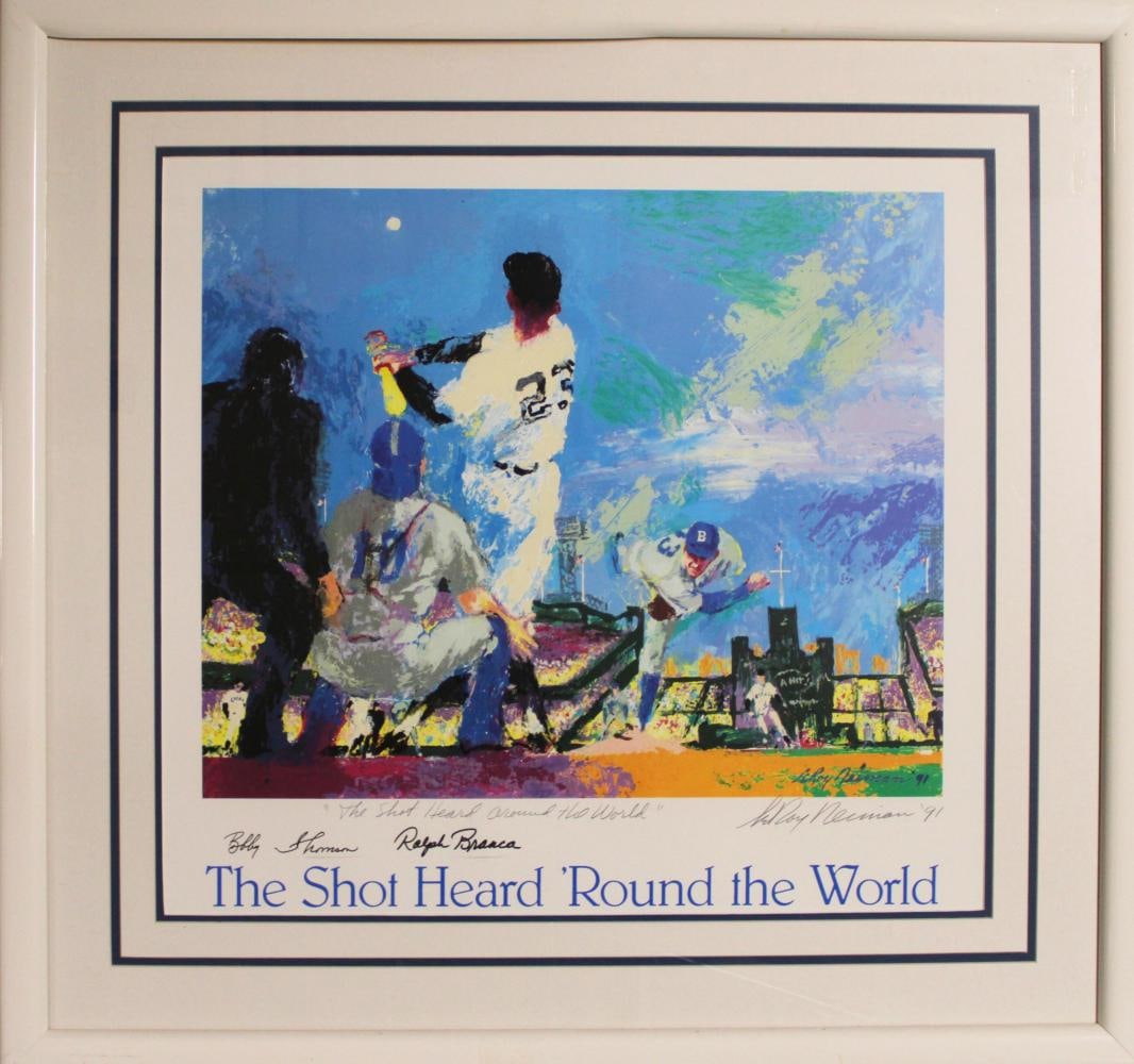 LeRoy Neiman, Bobby Thomson & Branca Signed Print (1 of 3)