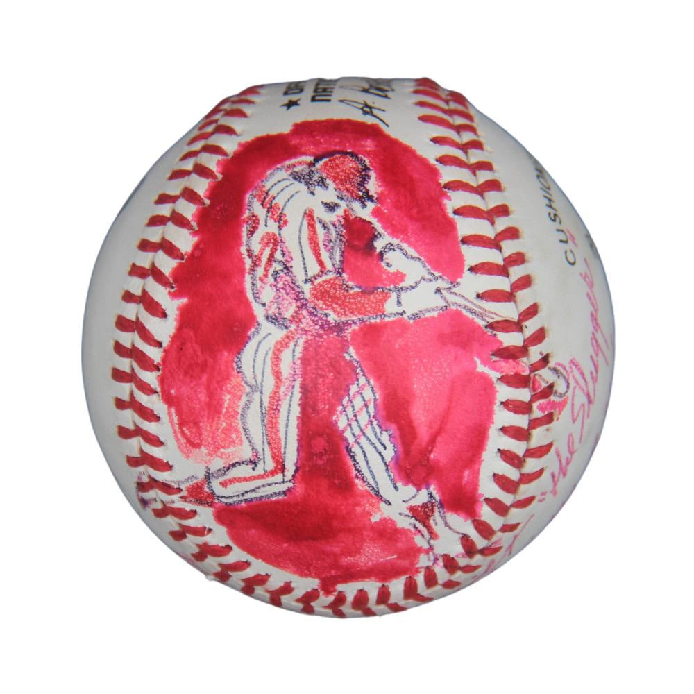 Mike Schmidt Original Baseball Art by LeRoy Neiman: Offered is Original Baseball Artwork by LeRoy Neiman of Mike Schmidt. Official National League Baseball, A. Bartlett Giamatti, President. Ball is hand signed on the sweet spot by LeRoy Neiman and hand