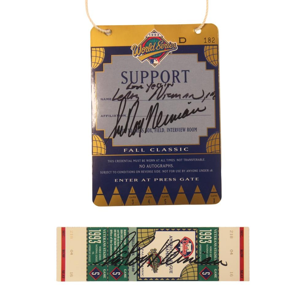(2) LeRoy Neiman 1993 World Series Signed Items (1 of 2)
