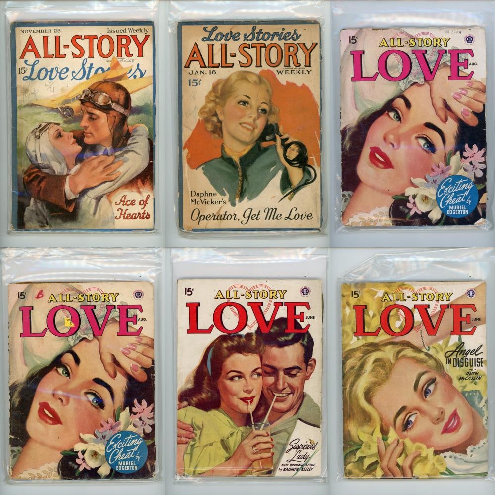 (12) All-Story Love Story Pulps (1 of 2)