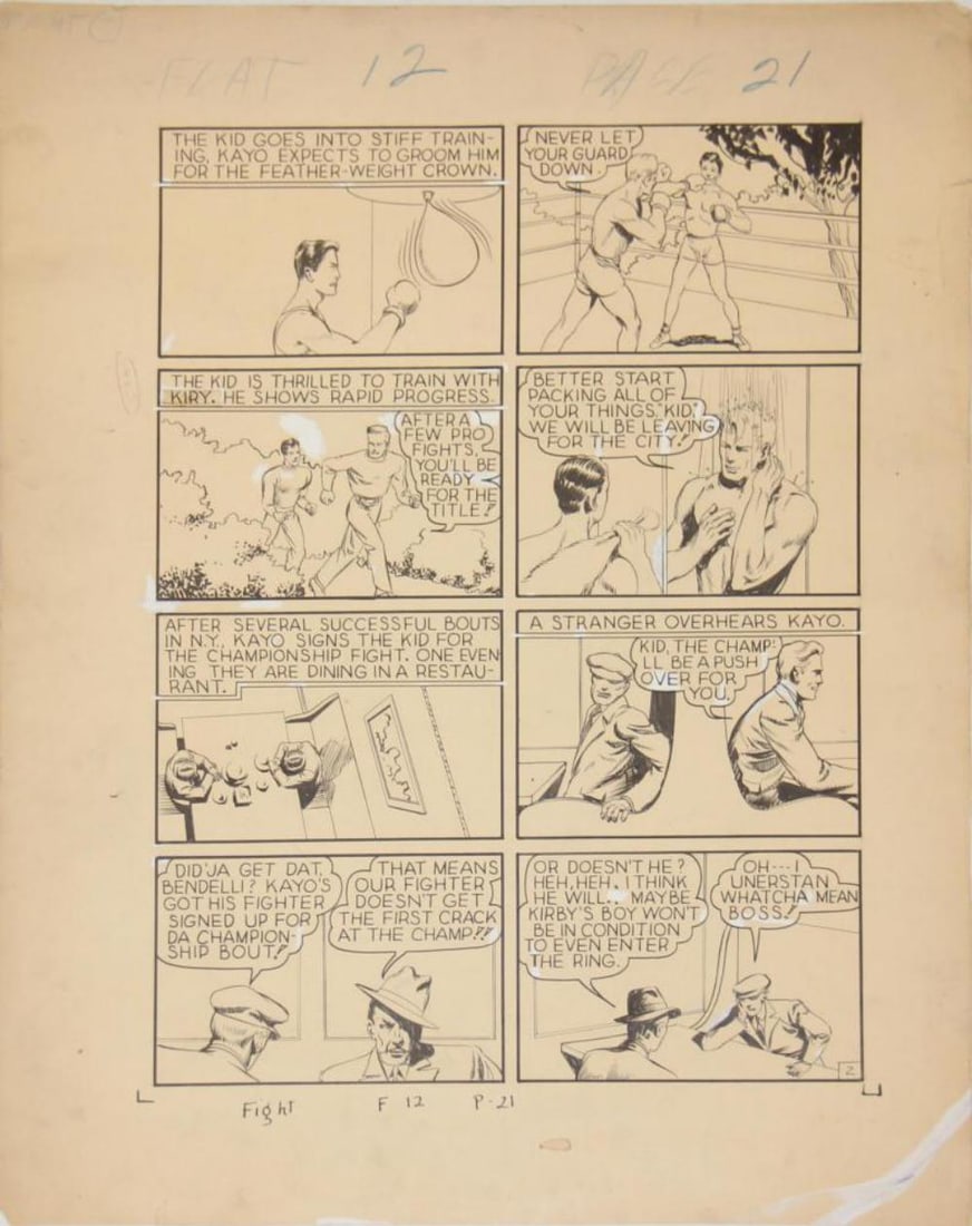 Dan Zolnerowich, Fight Comics #3 Story Page 2 Art (1 of 1)