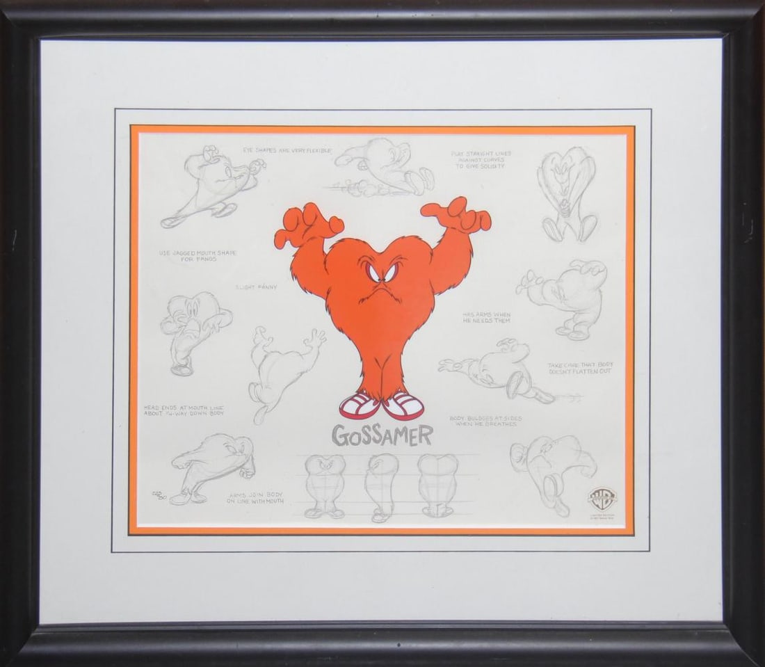 Gossamer Model Sheet, Limited Ed Painted Cel (1 of 3)