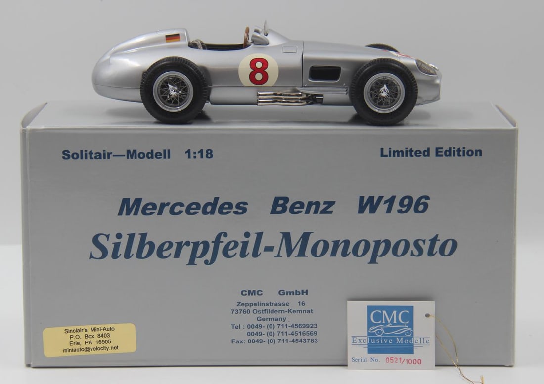 1:18 CMC Damaged AS IS Mercedes-Benz W196 Silberpfeil-Monoposto M-041 | #434688484