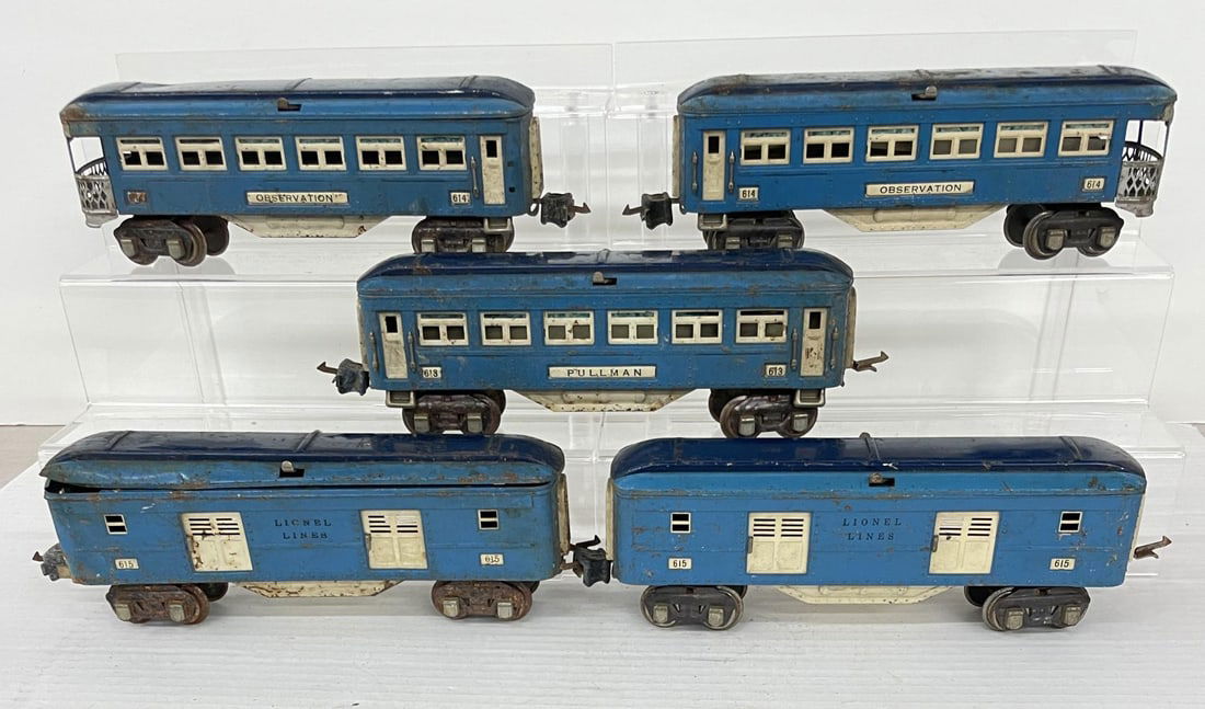 5 Lionel Blue Comet Cars, TLC (1 of 6)