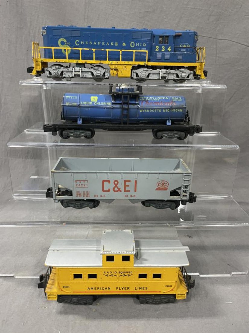 4pc American Flyer 5-Digit Freight Set, TLC (1 of 7)