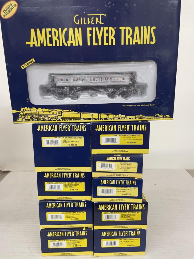 10pc American Flyer Lionel Christmas Cars (1 of 2)
