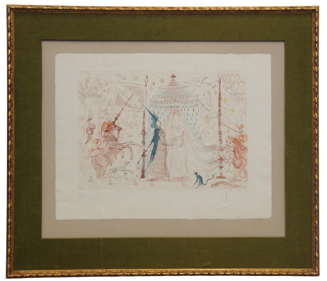 Salvador Dali Signed Etching Gala Mon Seul Desir (1 of 4)