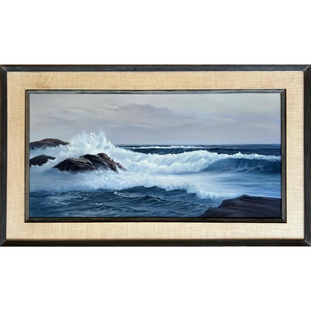 Earl Edward Collins, Oil on Board "Crashing Waves" (1 of 4)