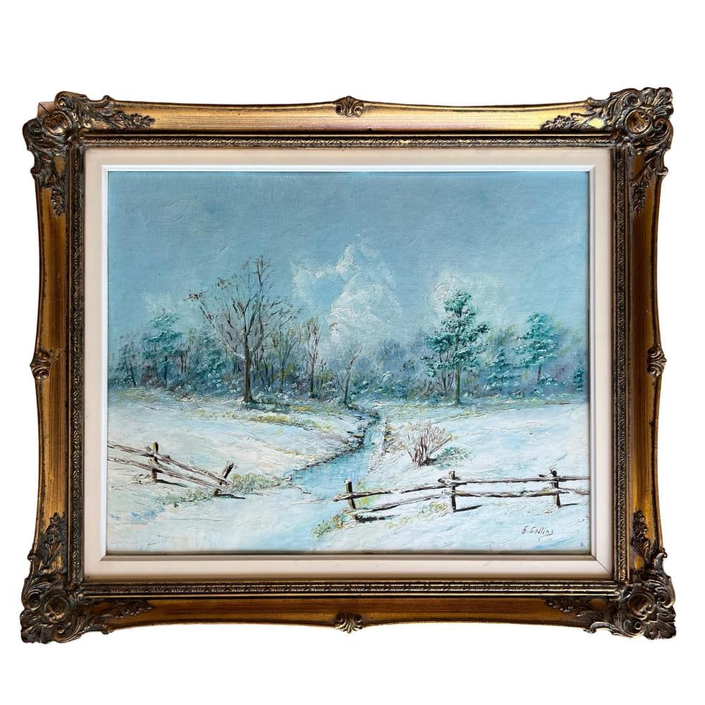 Earl Edward Collins, Oil on Board "Winter Scene" (1 of 3)
