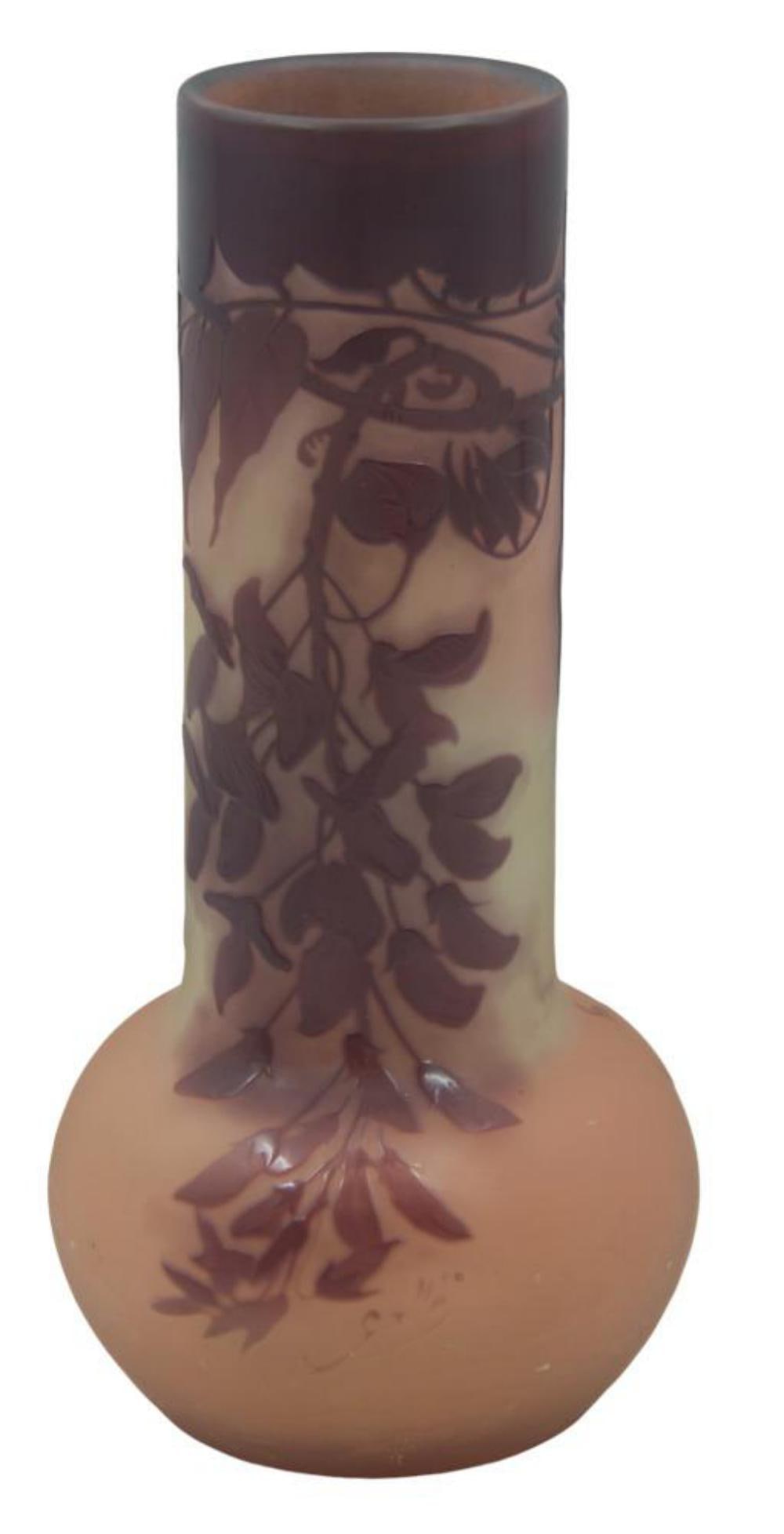 Emile Galle Vase with Foliate & Floral Design (1 of 4)