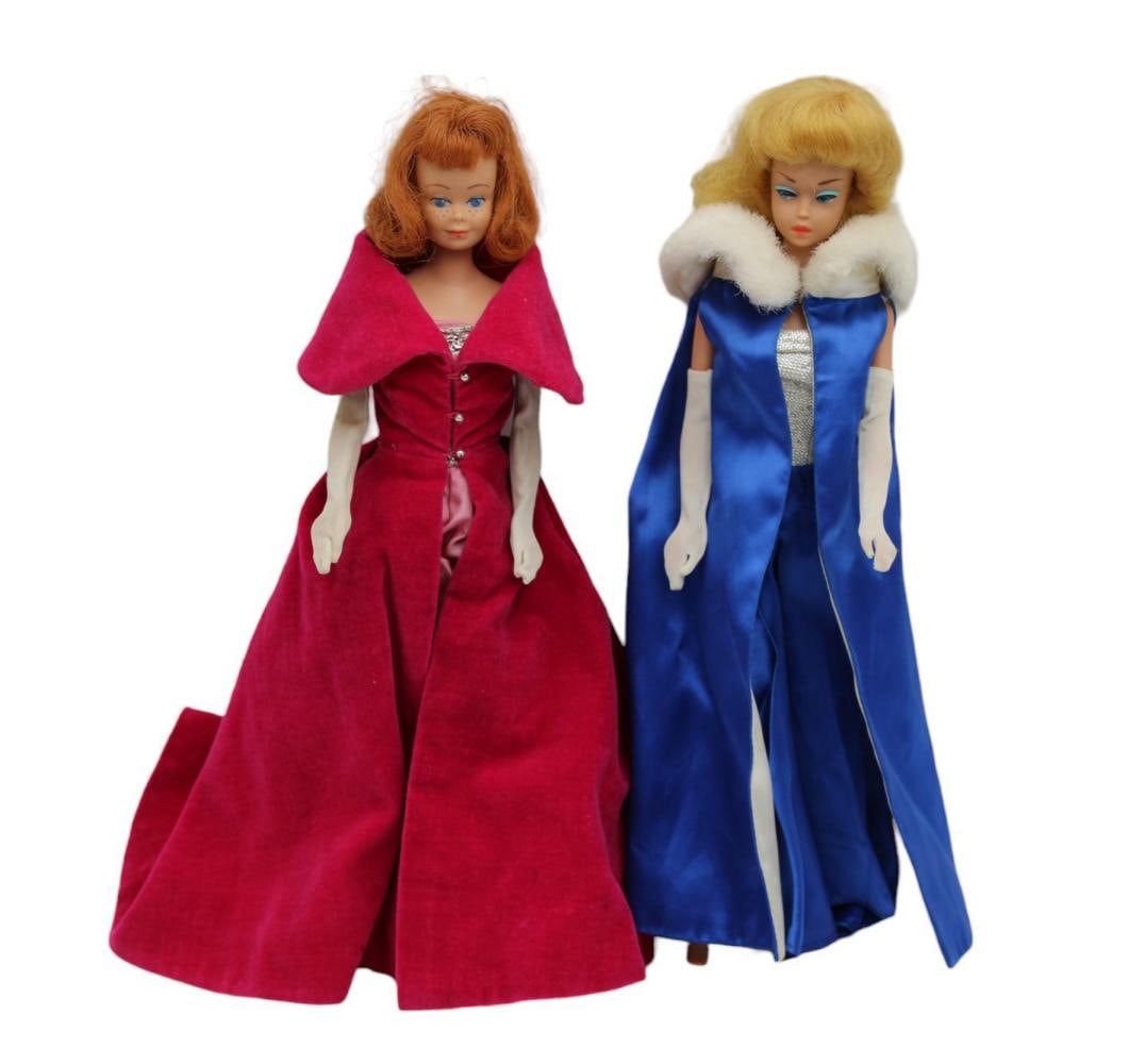 Vintage Barbie and Midge Dolls: Vintage Barbie and Midge dolls.