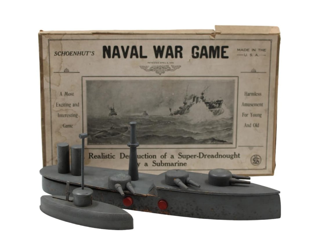 1915 Schoenhut Naval War Game in Original Box (1 of 5)