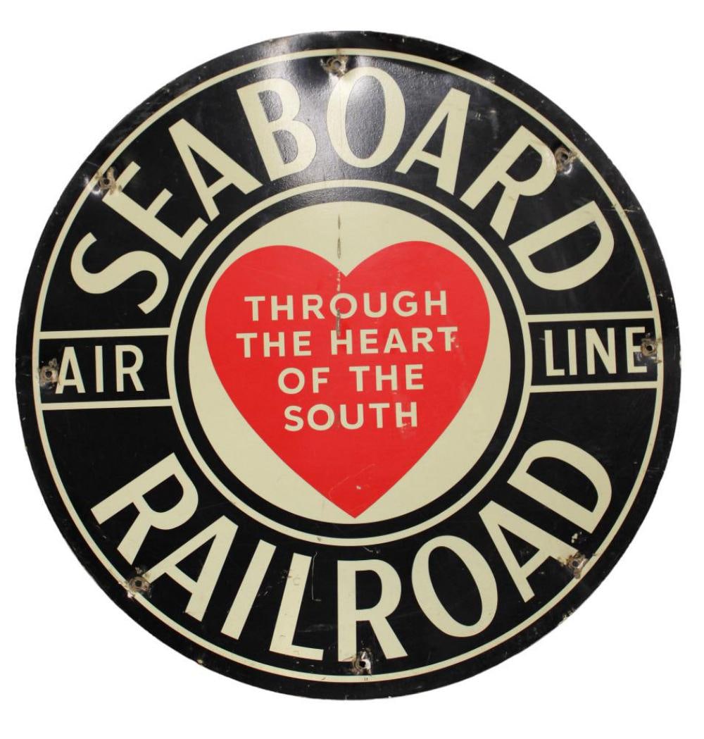 Reflective Aluminum Seaboard Railroad Sign (1 of 2)
