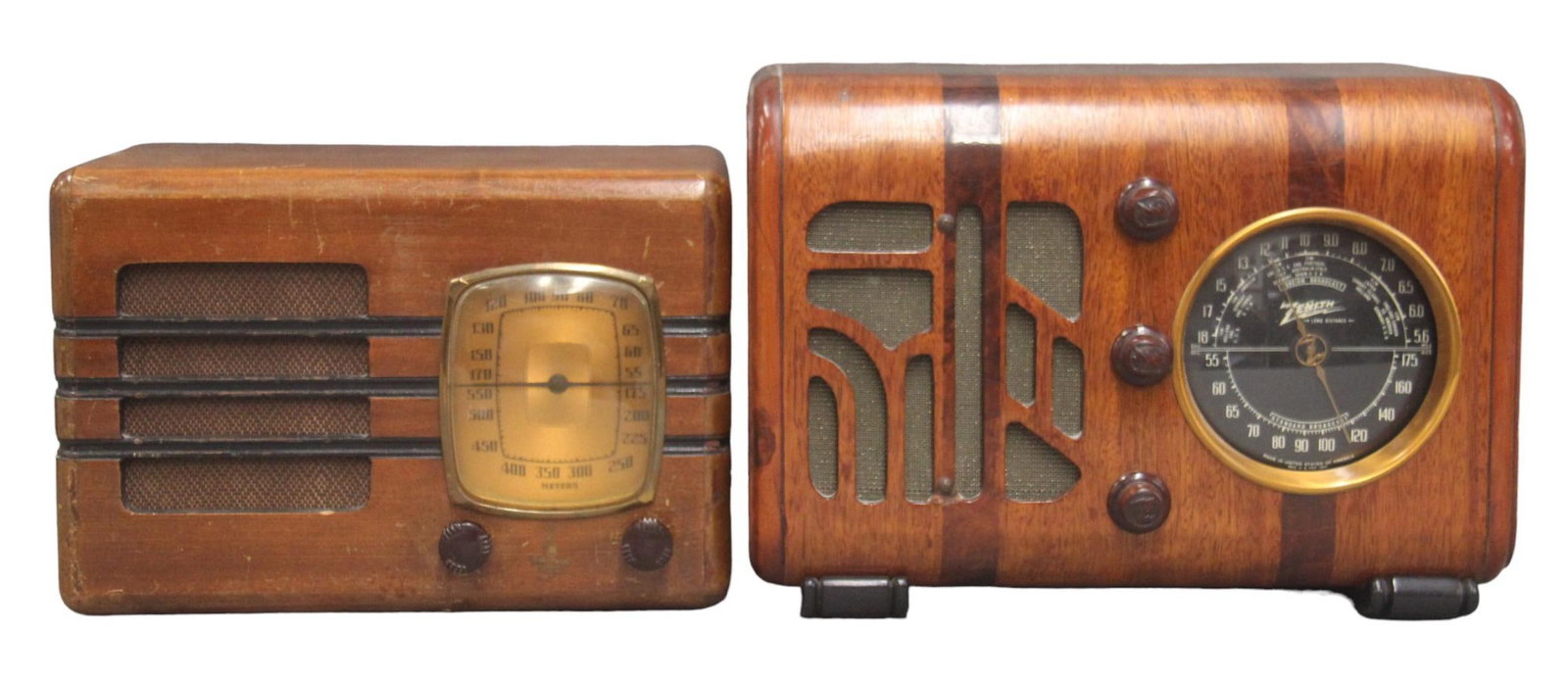 Lot of Two Wood Art Deco Radios (1 of 2)