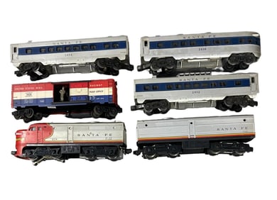6pc Lionel SF Passenger Set