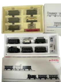 2 Marklin HO Bavarian Pass-Freight Car Sets